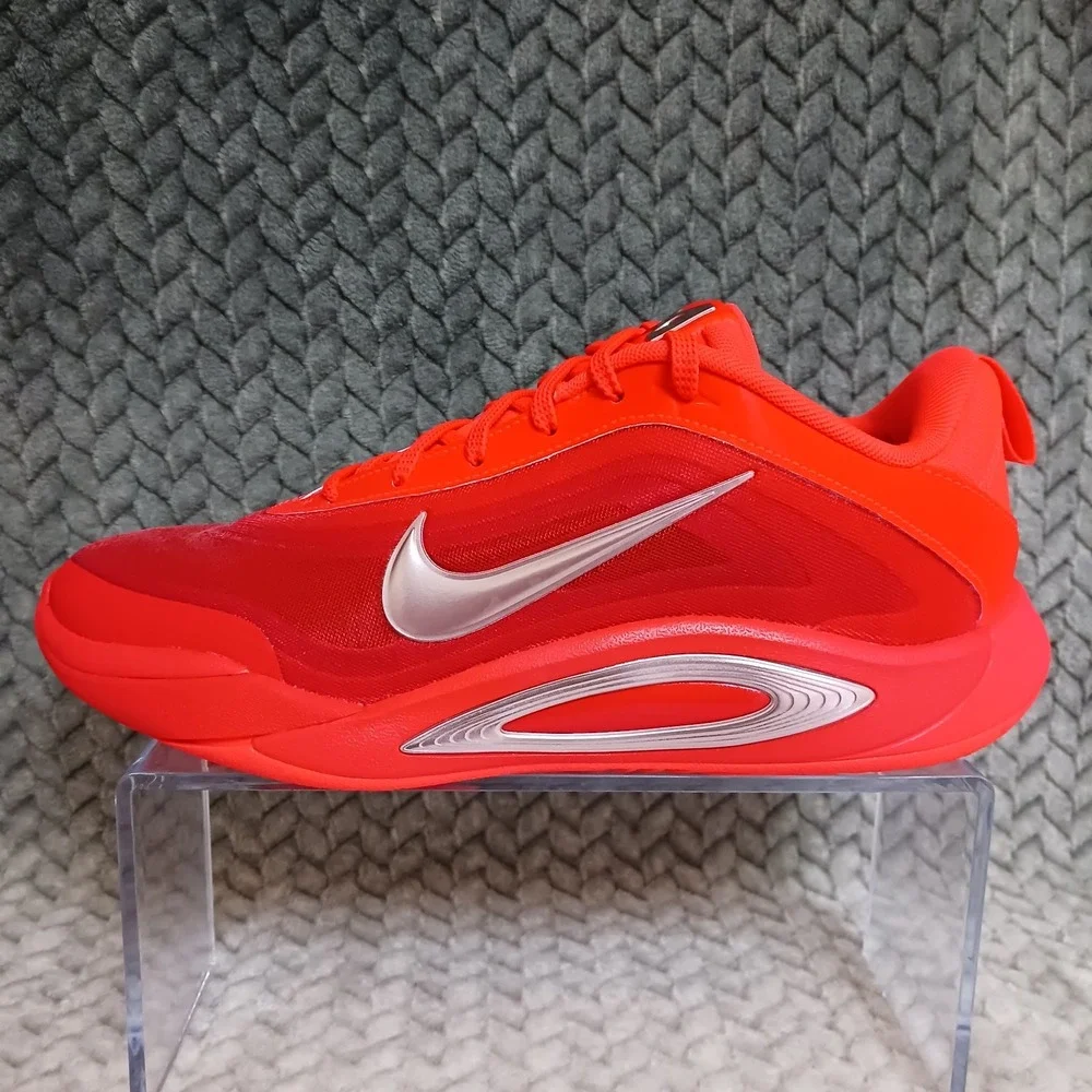 Nike A'One Bright Crimson Pearl Pink GS Basketball Sneakers Shoes Size 5.5Y